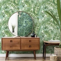 Fine Décor Wallpaper Tropical Maui Green Wallpaper -Hot Sale rugs Shop 30747095 alt04