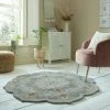 Dunelm Larch Wool Scallop Circle Rug -Hot Sale rugs Shop 30748959