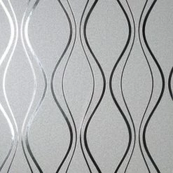 Platinum Rosco Foil Wave Silver Wallpaper 9 Platinum Rosco Foil Wave Silver Wallpaper -Hot Sale rugs Shop 30756993 alt03
