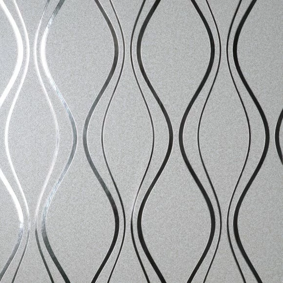 Platinum Rosco Foil Wave Silver Wallpaper 6 Platinum Rosco Foil Wave Silver Wallpaper - Image 4