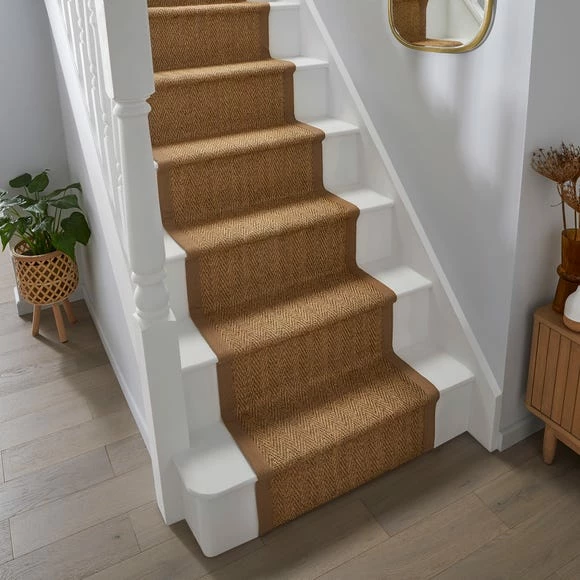 Dunelm Sisal Border Stair Runner 3 Dunelm Sisal Border Stair Runner