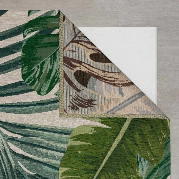 Dunelm Jungle Palm Chenille Rug 7 Dunelm Jungle Palm Chenille Rug - Image 5