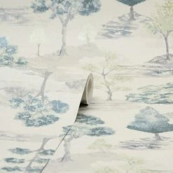 Dunelm Tree Green Wallpaper -Hot Sale rugs Shop 30757410 alt02