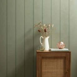 Dunelm Wood Panel Sage Wallpaper -Hot Sale rugs Shop 30757414 alt03