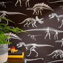 Natural History Museum Fossil Forager Black Wallpaper -Hot Sale rugs Shop 30757433 alt04
