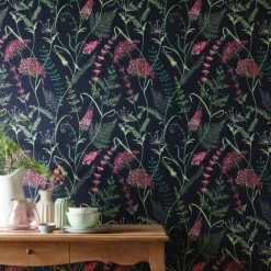 Dorma Winter Garden Navy Wallpaper -Hot Sale rugs Shop 30757454 alt03