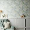 Dunelm Tropical Pastel Grey Wallpaper