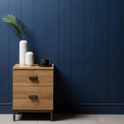 Dunelm Wood Panel Navy Wallpaper -Hot Sale rugs Shop 30759609 alt03