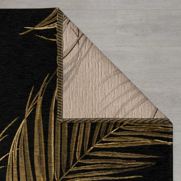 Dunelm Gold Palm Leaf Rug 7 Dunelm Gold Palm Leaf Rug - Image 5