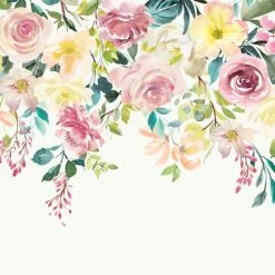 Dunelm Watercolour Florals Mural -Hot Sale rugs Shop 30764176 alt04