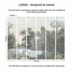 Dunelm Vintage Tropical Multi Mural -Hot Sale rugs Shop 30770349 alt04