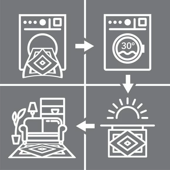 Dunelm PractiMat Eleni Washable Runner 4 Dunelm PractiMat Eleni Washable Runner - Image 2