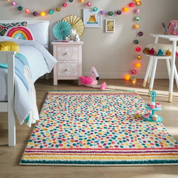 Dunelm Rainbow Spot Berber Rug 3 Dunelm Rainbow Spot Berber Rug