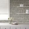 NuWallpaper Brick Facade Grey Self Adhesive Wallpaper