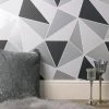 Fine Décor Wallpaper Apex Geo Sidewall Silver Wallpaper -Hot Sale rugs Shop 30782450