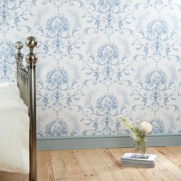 Dorma Toile Blue Wallpaper 3 Dorma Toile Blue Wallpaper