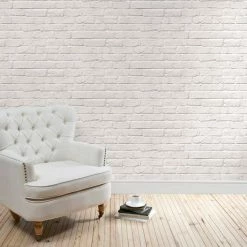 Dunelm White Brick Wallpaper