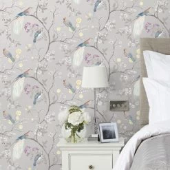 Dorma Maiya Grey Wallpaper
