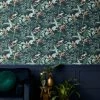 Dunelm Jungle Luxe Navy Wallpaper -Hot Sale rugs Shop 30782881