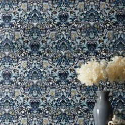 Dunelm Hardwick Blue Wallpaper -Hot Sale rugs Shop 30782927 alt01