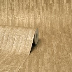 Dunelm Bergamo Leather Gold Wallpaper -Hot Sale rugs Shop 30782950 alt01