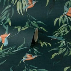 Natural History Museum Waterside Blue Wallpaper -Hot Sale rugs Shop 30782968 alt02
