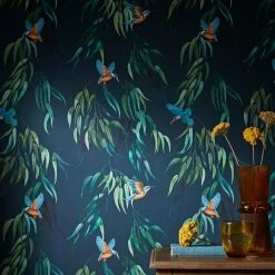 Natural History Museum Waterside Blue Wallpaper -Hot Sale rugs Shop 30782968 alt04