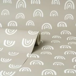 Dunelm Neutral Rainbow Wallpaper -Hot Sale rugs Shop 30782972 alt02