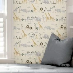 NuWallpaper Nu Wall Self Adhesive Safari Natural Wallpaper -Hot Sale rugs Shop 30782984 alt04