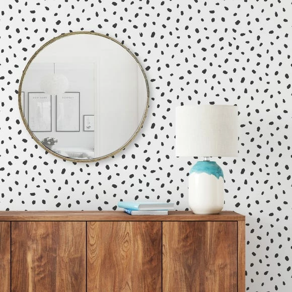 NuWallpaper Nu Wall Self Adhesive Spot Mono Wallpaper 3 NuWallpaper Nu Wall Self Adhesive Spot Mono Wallpaper