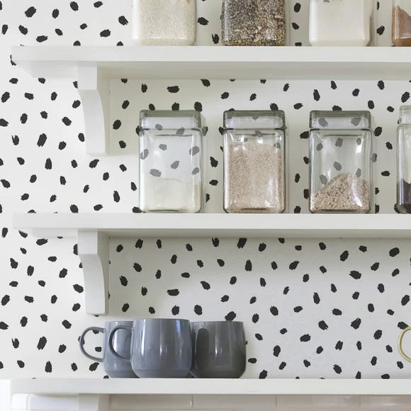 NuWallpaper Nu Wall Self Adhesive Spot Mono Wallpaper 5 NuWallpaper Nu Wall Self Adhesive Spot Mono Wallpaper - Image 3