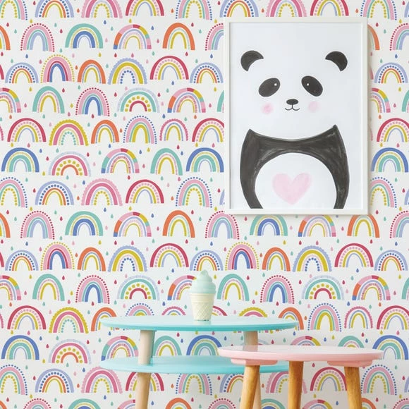 NuWallpaper Nu Wall Self Adhesive Over The Rainbow Multi Wallpaper 3 NuWallpaper Nu Wall Self Adhesive Over The Rainbow Multi Wallpaper