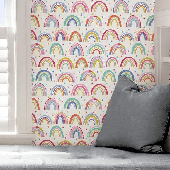 NuWallpaper Nu Wall Self Adhesive Over The Rainbow Multi Wallpaper 7 NuWallpaper Nu Wall Self Adhesive Over The Rainbow Multi Wallpaper - Image 5