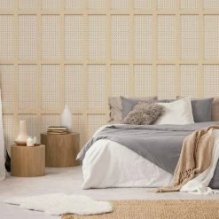 Dunelm Cane Panel Natural Wallpaper -Hot Sale rugs Shop 30783046 alt01