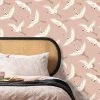 Dunelm Flying Cranes Blush Wallpaper -Hot Sale rugs Shop 30783052