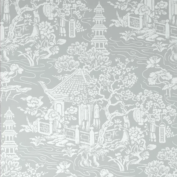 Dunelm Archive Pagoda Grey Wallpaper 4 Dunelm Archive Pagoda Grey Wallpaper - Image 2
