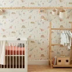 Dunelm Dinosaur Natural Wallpaper