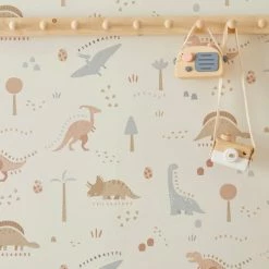 Dunelm Dinosaur Natural Wallpaper -Hot Sale rugs Shop 30783095 alt03