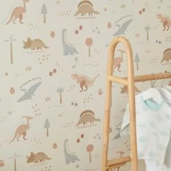 Dunelm Dinosaur Natural Wallpaper -Hot Sale rugs Shop 30783095 alt04