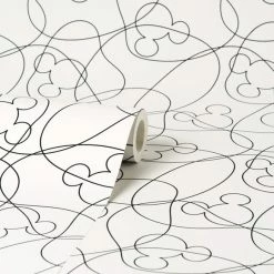 Disney Mickey Mouse Linear Mono Wallpaper -Hot Sale rugs Shop 30783098 alt02