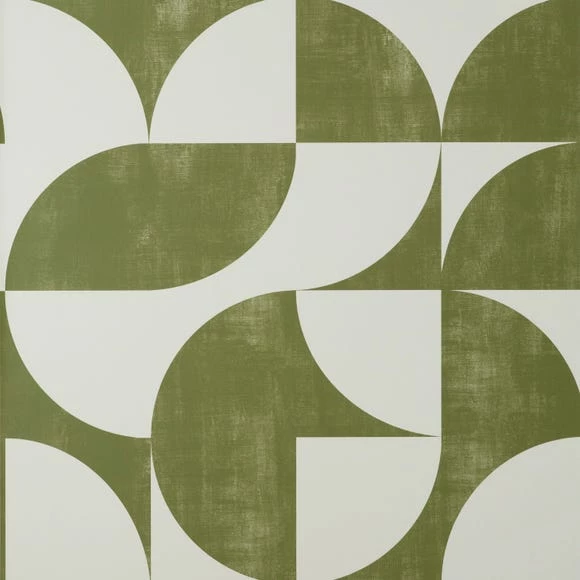 Elements Retro Geo Olive Wallpaper 4 Elements Retro Geo Olive Wallpaper - Image 2