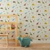 Dunelm Dinosaur Multi Wallpaper -Hot Sale rugs Shop 30783152
