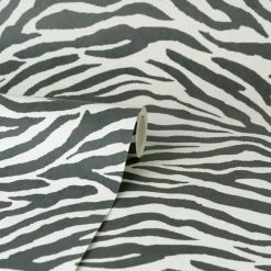 Dunelm Zebra Monochrome Wallpaper -Hot Sale rugs Shop 30783357 alt02