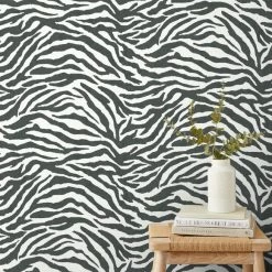 Dunelm Zebra Monochrome Wallpaper -Hot Sale rugs Shop 30783357 alt03