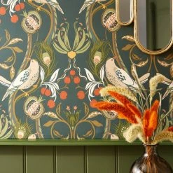 Dunelm Havisham Bottle Green Wallpaper -Hot Sale rugs Shop 30783964 alt01