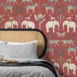 Dunelm Safari Walk Russet Wallpaper -Hot Sale rugs Shop 30789468 alt05