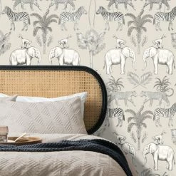Dunelm Safari Walk Natural Wallpaper -Hot Sale rugs Shop 30789469 alt02