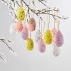 Dunelm Pack Of 12 Natural Speckled Hanging Eggs Decoration -Hot Sale rugs Shop 30790998