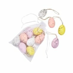 Dunelm Pack Of 12 Natural Speckled Hanging Eggs Decoration -Hot Sale rugs Shop 30790998 alt02