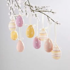Dunelm Pack Of 9 Hanging Egg Decorations